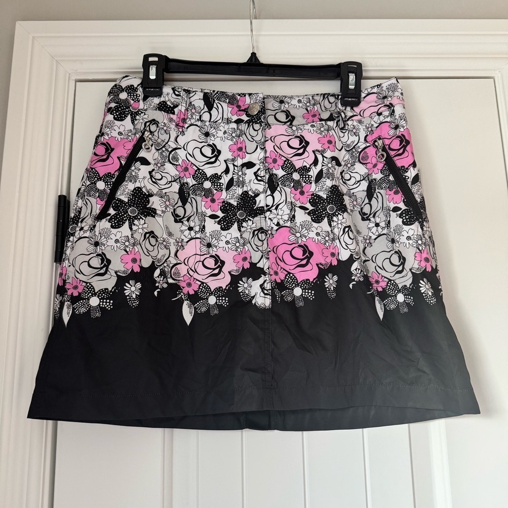 Daily‎ Sports | Black Pink Floral Golf Skort Sz 8